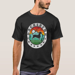 Dachshund Doxie Weiner Weenie Retro Dog Mo T-shirt