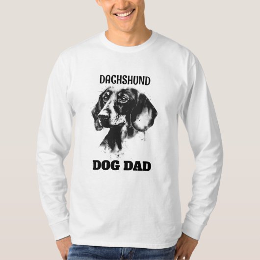 Dachshund Doxie Wiener Dog Dad T-shirt (Voorkant)