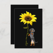 Dachshund Doxie Wiener Dotson Mama Gift Bedankkaart (Voorkant / Achterkant)