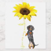 Dachshund Doxie Wiener Dotson Mama Mor Gifts Wijn Etiket (Enkel label)