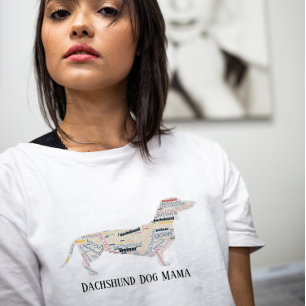 Dachshund Doxie Wiener Hond Mama Woorden T-shirt