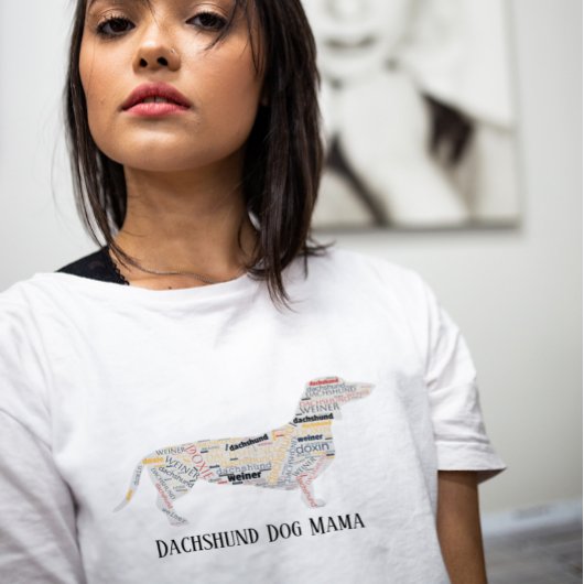 Dachshund Doxie Wiener Hond Mama Woorden T-shirt