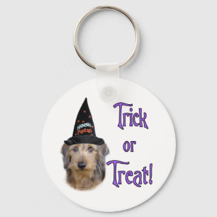 Dachshund (draad) Trick Sleutelhanger