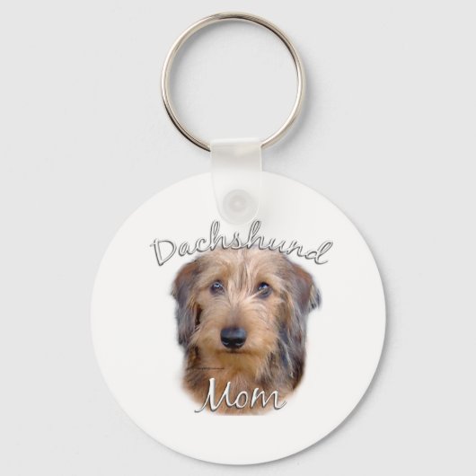 Dachshund (draadhaar) Moeder 2 Sleutelhanger (Voorkant)
