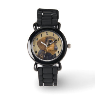 Dachshund (Draadharige) Schilderij Originele Honde Horloge