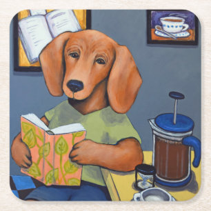 Dachshund Drink koffie-onderzetter Kartonnen Onderzetters
