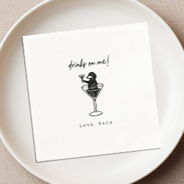 Dachshund Drinks On Me Cocktail Servetten