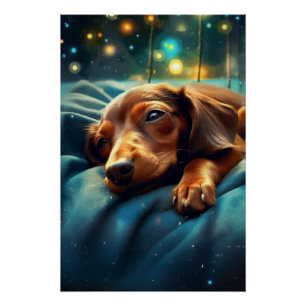 Dachshund Dromen Perfect Poster