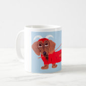Dachshund Duivel Koffiemok (Voorkant links)