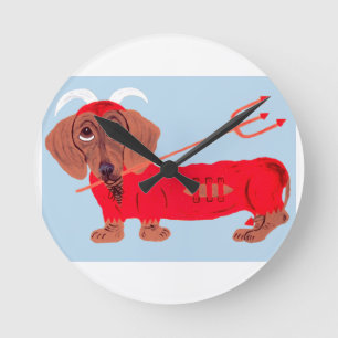 Dachshund Duivel Ronde Klok