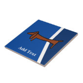 Dachshund Dutch Kijk, Personaliseren Tegeltje (Zijkant)