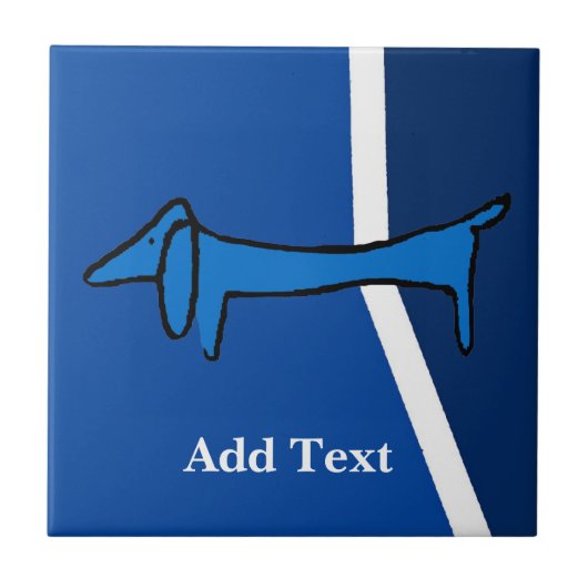 Dachshund Dutch Kijk, Personaliseren Tegeltje (Voorkant)