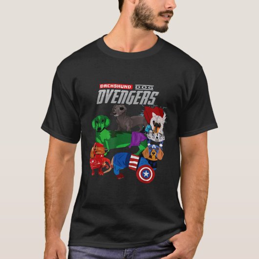 Dachshund Dvengers T-shirt (Voorkant)