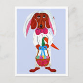 Dachshund Easter Bunny Briefkaart (Voorkant)
