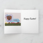 Dachshund Easter Bunny Feestdagen Kaart (Binnen)