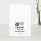 Dachshund Easter Bunny Feestdagen Kaart (Achterkant)