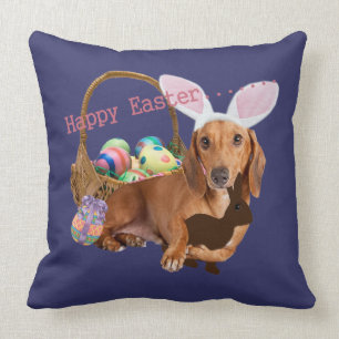 Dachshund Easter Bunny Kussen