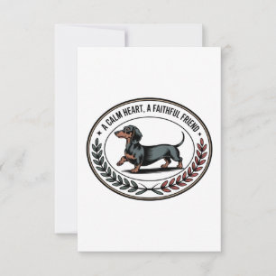 Dachshund Een Kalm Hart, Een Trouw Vriend Bedankkaart