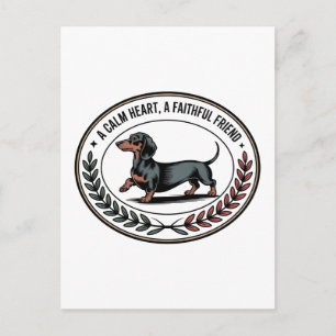 Dachshund Een Kalm Hart, Een Trouw Vriend Briefkaart