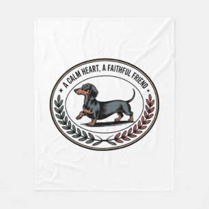 Dachshund Een Kalm Hart, Een Trouw Vriend Fleece Deken