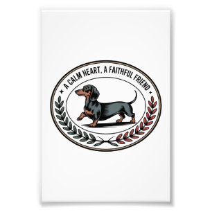 Dachshund Een Kalm Hart, Een Trouw Vriend Foto Afdruk