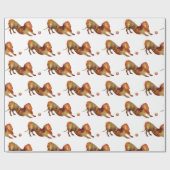 Dachshund en Ball-Waterverf Cadeaupapier (Vlak)