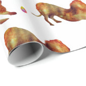 Dachshund en Ball-Waterverf Cadeaupapier (Rol Hoek)