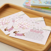 Dachshund en Ballonnen Roze Boeken voor Baby Showe