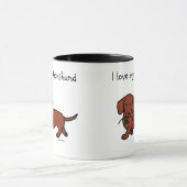 Dachshund en cartoon mok (Midden)