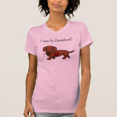 Dachshund en cartoon t-shirt (Voorkant)