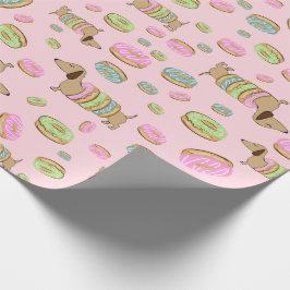 Dachshund en Donuts | Gift Wrap Doxie Party Cadeaupapier