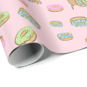 Dachshund en Donuts | Gift Wrap Doxie Party Cadeaupapier (Rol Hoek)