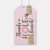 Dachshund en Donuts Party Bedankt a Hole Bunch Cadeaulabel (Voorkant)