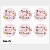 Dachshund en Donuts Party Bedankt a Hole Bunch Ronde Sticker (Vel)