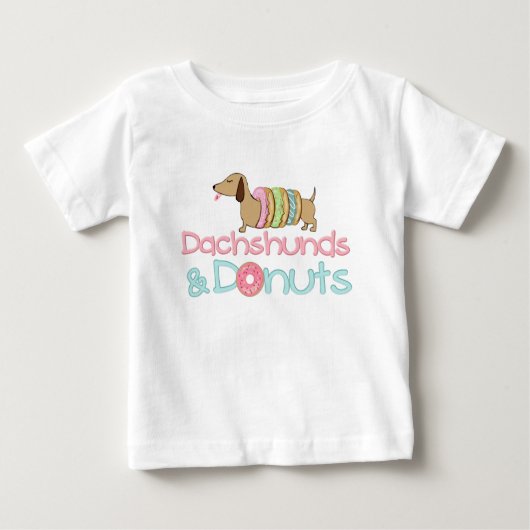 Dachshund en Donuts Wiener Dog T-Shirt voor kinder (Voorkant)