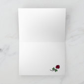 Dachshund en een Roos cartoon bedankje Bedankkaart (Binnen)