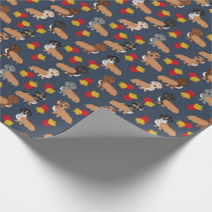 Dachshund en Fries Hot Dog grappige cadeauomslag Cadeaupapier