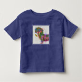 Dachshund en Glasses Rainbow Splash Kinder Shirts (Voorkant)