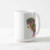 Dachshund en Glasses Rainbow Splash Koffiemok (Voorkant rechts)