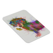 Dachshund en Glasses Rainbow Splash Magneet (Rechterzijde)