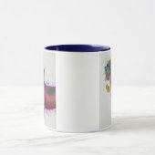 Dachshund en Glasses Rainbow Splash Mok (Midden)