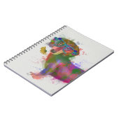 Dachshund en Glasses Rainbow Splash Notitieboek (Linkerzijde)