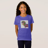 Dachshund en Glasses Rainbow Splash T-shirt (Voorkant volledig)