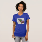Dachshund en Glasses Rainbow Splash T-shirt (Voorkant volledig)