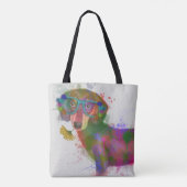 Dachshund en Glasses Rainbow Splash Tote Bag (Achterkant)