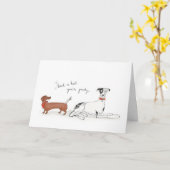 Dachshund en greyhound krijgen een goede kaart (Gele Bloem)