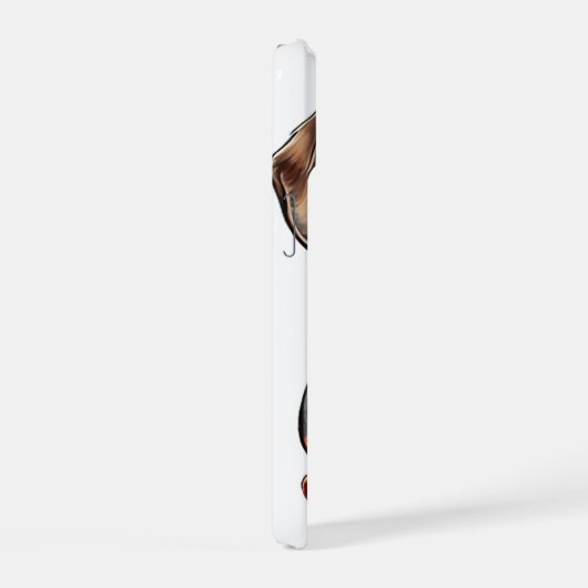 Dachshund en Iced Coffee iPhone 15 Case (Rechterkant)