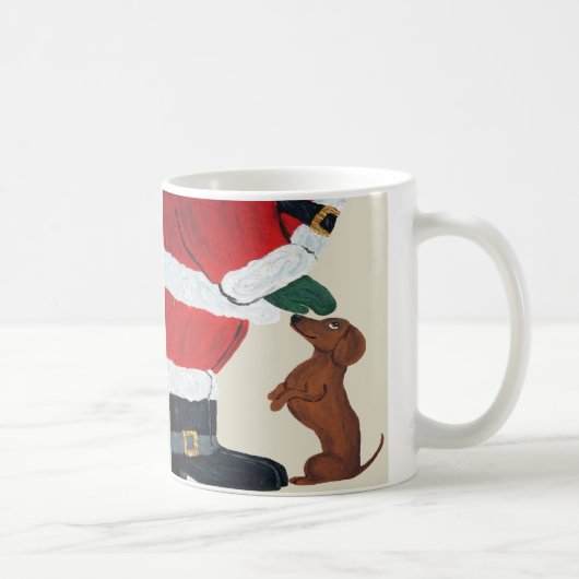 Dachshund En Kerstman Koffiemok (Rechts)
