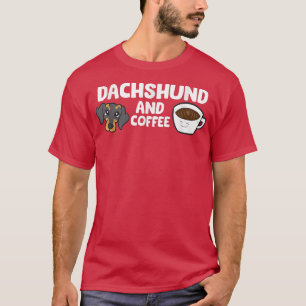 Dachshund en koffie t-shirt