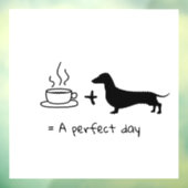 Dachshund en koffieliefhebber raamsticker (Vel 3)